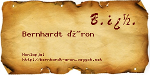 Bernhardt Áron névjegykártya