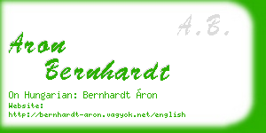 aron bernhardt business card